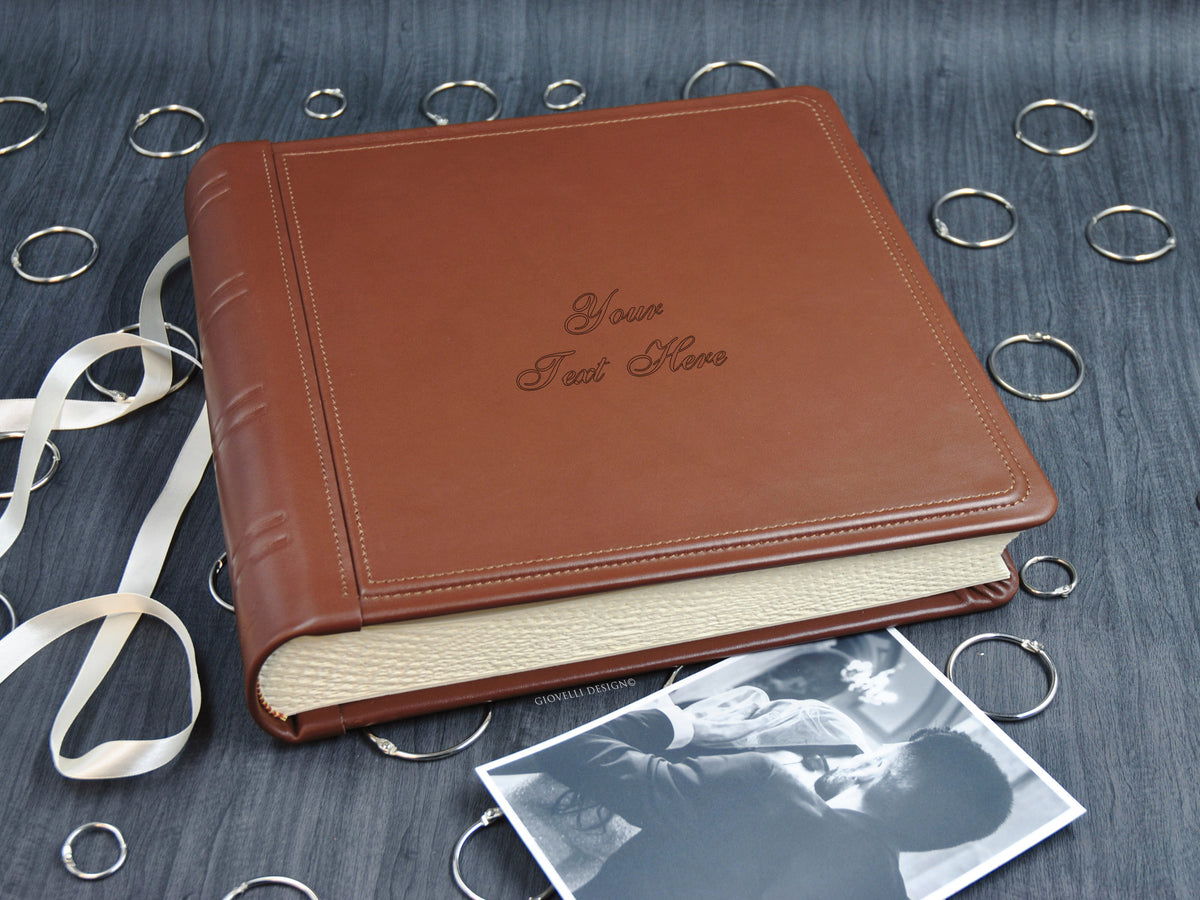 Album Scrapbook Vintage Pinetti - Bois De Mappa Burled, 22x28cm, Thème 'Best Memories'