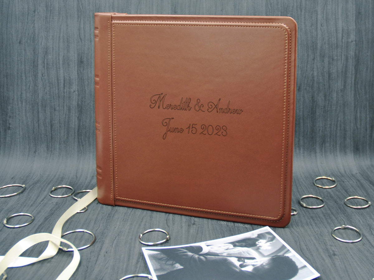 Album fotografico da 10 x 15 cm, 200 foto, in vera pelle, con Album fotografico da 10 x 15 cm, 200 foto, in vera pelle, con