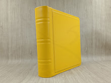 Carica l'immagine nel visualizzatore di Gallery, Yellow True Leather Scrapbook for Pictures Handcrafted in Italy by Giovelli Design