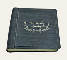 Load image into Gallery viewer, Our Lovely Family Album - Gold Foil Scrapbook Album with a Floral Wreath - Country and Rustic Photo Album