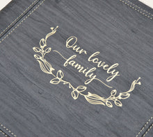 Load image into Gallery viewer, Our Lovely Family Album - Gold Foil Scrapbook Album with a Floral Wreath - Country and Rustic Photo Album