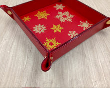 Carica l'immagine nel visualizzatore di Gallery, red leather valet tray by Giovelli Design