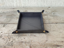Load image into Gallery viewer, black leather coin tray by Giovelli Design