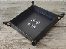 Load image into Gallery viewer, personalized top-grain leather pocket emptier with white thermal vinyl by Giovelli Design