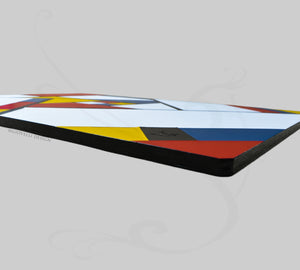 desktop blotter inspired by Piet Mondrian