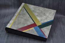 Carica l'immagine nel visualizzatore di Gallery, Fancy Photo Book with Abstract Mosaic Cover Square Multicolored Leather Keepsake Album by Giovelli Design