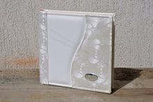 Carica l'immagine nel visualizzatore di Gallery, Golden and Silver Anniversary Scrapbook Square White Leatherette Photo Album by Giovelli Design