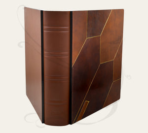 front and back view of standing open family photo album  by Giovelli Design