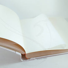 Carica l'immagine nel visualizzatore di Gallery, opened photo album with white pages and protective tissue