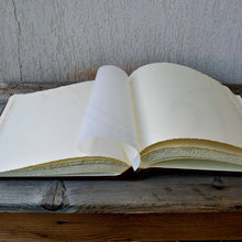 Carica l'immagine nel visualizzatore di Gallery, opened photo album with white pages and protective tissue