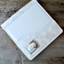 Carica l'immagine nel visualizzatore di Gallery, Leatherette Photo Album for Baptism Square White First Birthday Scrapbook by Giovelli Design