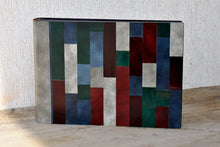 Carica l'immagine nel visualizzatore di Gallery, mosaic multicolored leather album made in Italy by Giovelli Design