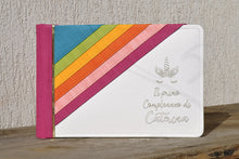 Carica l'immagine nel visualizzatore di Gallery, Personalized Unicorn Photo Album with a Colorful Handcrafted Rainbow First Birthday Italian Bound Scrapbook by Giovelli Design