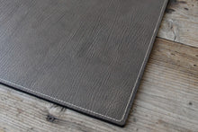 Load image into Gallery viewer, elegant finishes of a desk pad made by giovelli design&#39;s qualified italian artisans
