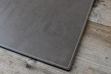 Load image into Gallery viewer, elegant finishes of a desk pad made by giovelli design's qualified italian artisans