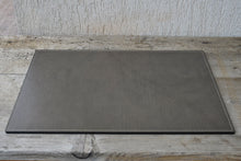 Load image into Gallery viewer, grey leather desk pad for laptop or keyboard handmade in italy by Giovelli Design