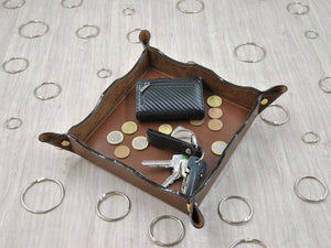 italian handmade genuine leather valet tray by Giovelli Design