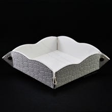 Load image into Gallery viewer, pretty and curvy faux leather catchall with non openable metal studs by Giovelli Design