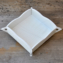 Load image into Gallery viewer, picture from above of a pearl white valet tray by Giovelli Design
