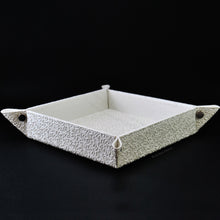 Carica l'immagine nel visualizzatore di Gallery, faux leather valet tray with flowers debossed pattern by Giovelli Design