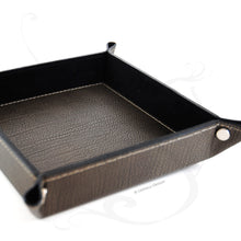 Carica l'immagine nel visualizzatore di Gallery, elegant gray leather valet tray by Giovelli Design