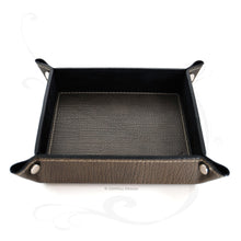 Carica l'immagine nel visualizzatore di Gallery, stylish square grey leather catchall by Giovelli Design