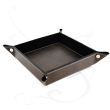 Carica l'immagine nel visualizzatore di Gallery, stylish scratched gray hand made in italy leather valet tray by Giovelli Design