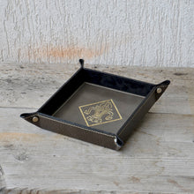 Carica l'immagine nel visualizzatore di Gallery, gray pocket emptier with antique gold foil embossing by Giovelli Design