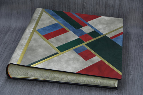 Valuable Photo Album with Mosaic Cover Square Multicolor Leather Family Book by Giovelli Design