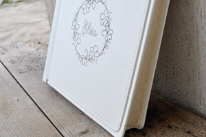 family leather album with white pages by Giovelli Design