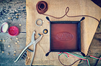 classic brown italian leather catchall tray hand made in italy by giovelli design