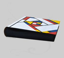 Carica l&#39;immagine nel visualizzatore di Gallery, Multicolored Photobook in True Leather Inspired by Piet Mondrian by Giovelli Design
