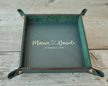 Load image into Gallery viewer, genuine green leather catchall by Giovelli Design
