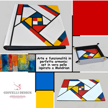 Load image into Gallery viewer, Exclusive Mondrian Inspired Leather Set by Giovelli Design
