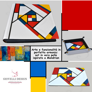 Exclusive Mondrian Inspired Leather Set by Giovelli Design