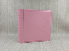 Load image into Gallery viewer, Personalized Classic Photo Album - Square Pink Leather Bound Scrapbook
