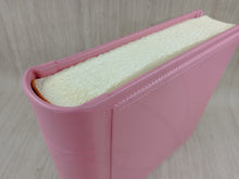 Load image into Gallery viewer, Personalized Classic Photo Album - Square Pink Leather Bound Scrapbook
