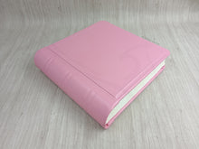 Load image into Gallery viewer, Personalized Classic Photo Album - Square Pink Leather Bound Scrapbook
