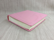 Load image into Gallery viewer, Personalized Classic Photo Album - Square Pink Leather Bound Scrapbook
