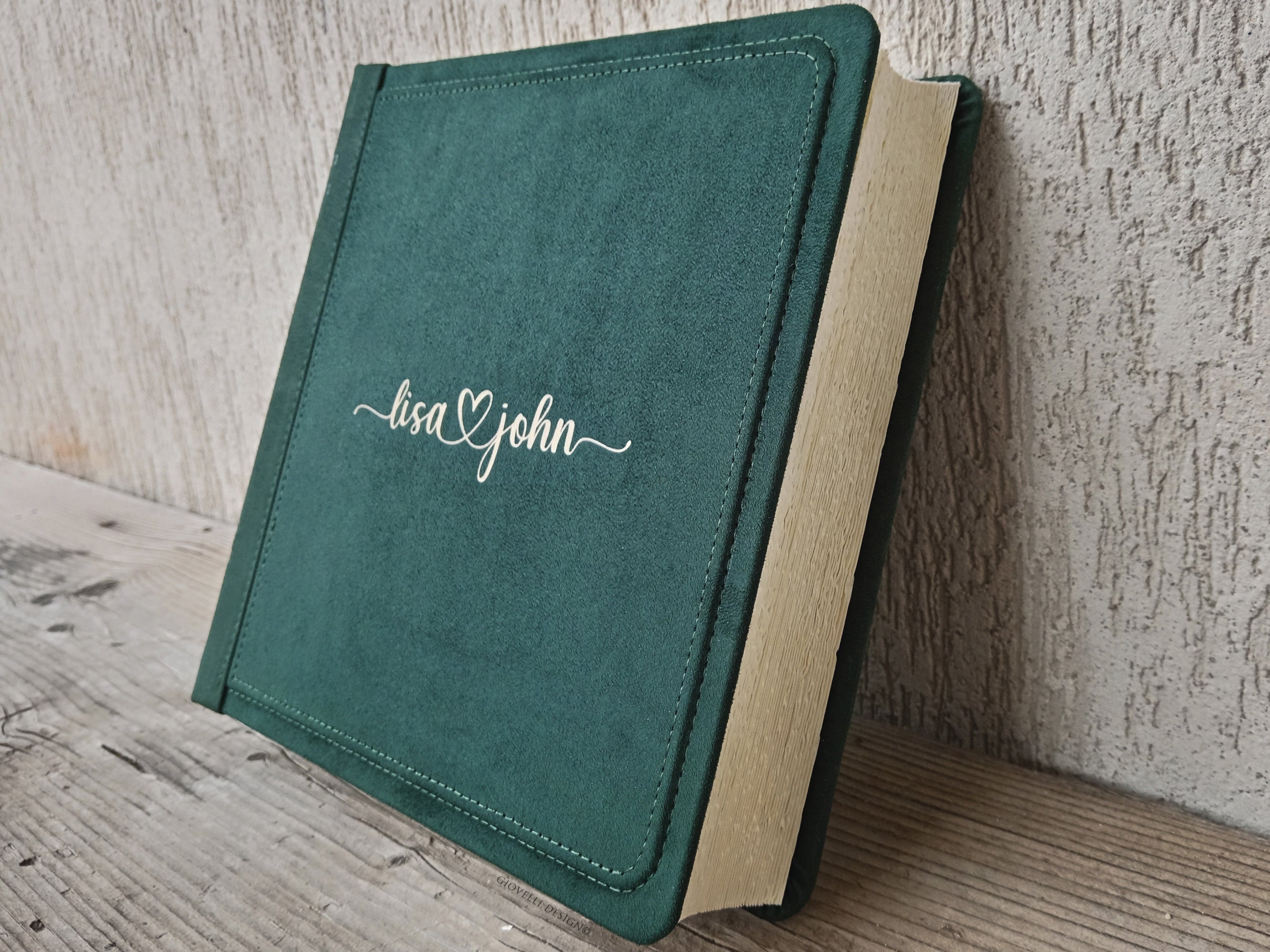 Album fotografico matrimonio personalizzato regalo con foglie