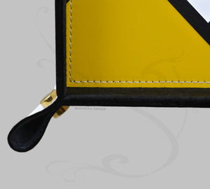 Unique Mosaic Leather Valet Tray - Square Multicolor Pocket Emptier