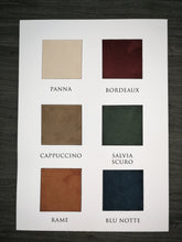 Load image into Gallery viewer, available colours cream white burgundy cappuccino dark sage coppery dark blue
