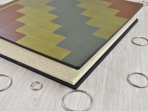 gold green and brown photo album by Giovelli Design