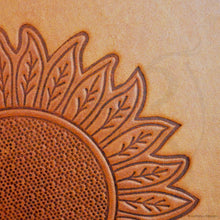 Load image into Gallery viewer, part of debossed sunflower on a photo album by Giovelli Design
