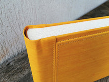 Load image into Gallery viewer, fancy finishes and seams of a stunning yellow giovelli design album

