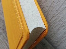 Load image into Gallery viewer, stylish finishes and seams on a yellow non leather album by Giovelli Design
