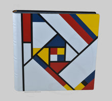 Load image into Gallery viewer, fascinating white red blue yellow black keepsake album by Giovelli Design
