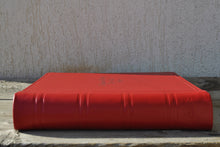 Load image into Gallery viewer, red leather photo album on a table by Giovelli Design
