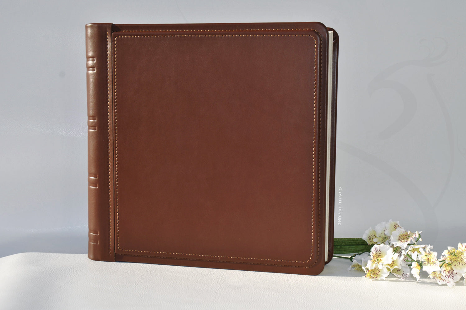 Leather Photo Album Personalized, Small Scrapbook Style Album, for