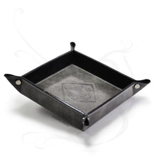 Load image into Gallery viewer, Enchanting Leather Pocket Emptier Marbled Grey Valet Tray by Giovelli Design
